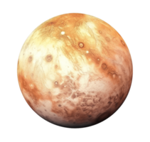 Venus planet isolated on transparent background. PNG file, cut out. AI Generated