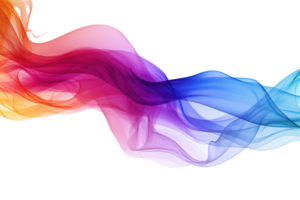 Colorful smoke isolated on transparent background. PNG file, cut out. AI Generated