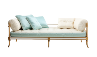 Daybed isolated on transparent background. PNG file, cut out. AI Generated