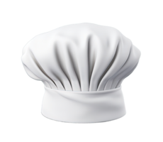 White chef hat isolated on transparent background. PNG file, cut out. AI Generated