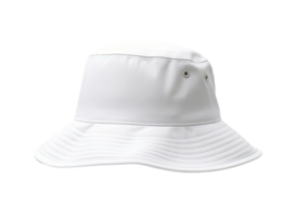 White bucket hat isolated on transparent background. PNG file, cut out. AI Generated