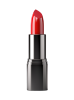 Red polish lipstick isolated on transparent background. PNG file, cut out. AI Generated