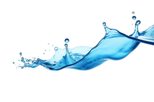 Water Splash, spill puddle and droplets isolated on transparent background. PNG file, cut out. AI Generated