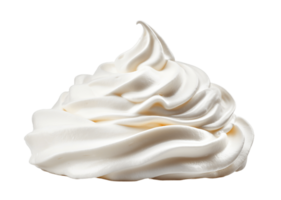 Whipped cream isolated on transparent background. PNG file, cut out. AI Generated