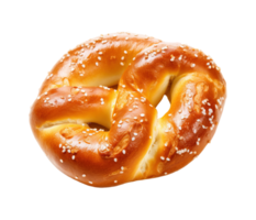 Pretzel isolated on transparent background. PNG file, cut out. AI Generated