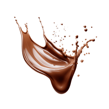 choklad stänk isolerat på transparent bakgrund. png fil, skära ut. ai genererad