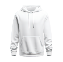 White hoodie front side mockup Template isolated on transparent background. PNG file, cut out. AI Generated