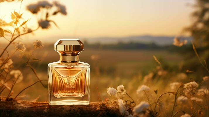 Premium Photo  Natural smelling perfume wild nature perfume ads ai  generative