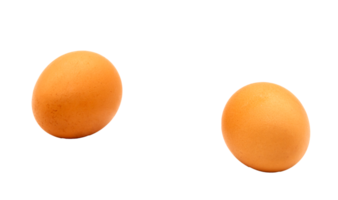 Two brown eggs from a hen with no background. PNG. Isolated. Photo in high quality. png