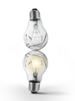 Broken bulb, transparent background png