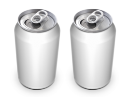 Aluminium cans. soda, lemonade, juice, energy drink mockups, transparent background png