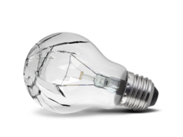 Broken bulb, transparent background png