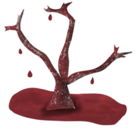 Red blood branch in halloween png