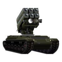 Self-propelled Anti - aircraft air defense system in realistic style. Colorful PNG illustration.