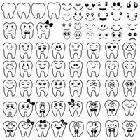 Tooth icon vector set. Tooth Fairy illustration sign collection. Funny tooth symbol or logo.