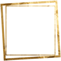 élégant d'or rectangle Cadre pour décor png