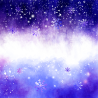 astratto blu viola nuovo anno, Natale, inverno acquerello sfondo. cielo modello con neve png