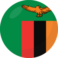 Zambia bandera circulo 3d dibujos animados estilo. png