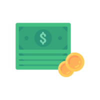 cash icon green dollar bill Paper money is used to purchase goods and services. png