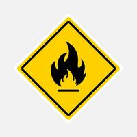 Fire sign template. Vector design.