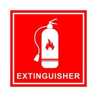 Extinguisher sign template. Vector design.