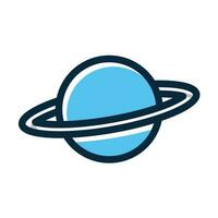Planet Vector Thick Line Filled Dark Colors Icons For Personal And Commercial Use.