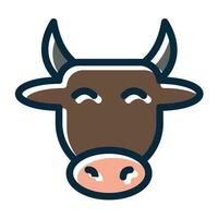 Cow  Vector Thick Line Filled Dark Colors Icons For Personal And Commercial Use.