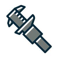 Caliper Vector Thick Line Filled Dark Colors Icons For Personal And Commercial Use.