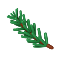 3d Grün fröhlich Weihnachten Urlaub Baum üppig Fichte Ast isoliert. machen abstrakt immergrün, Tanne Ast. glücklich Neu Jahr Dekoration. Neu Jahr und Weihnachten Feier Illustration png