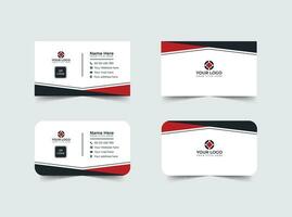 Double-sided modern business card illustration. Simple business card, modern design template.Stationery, print design.Creative and clean visiting card. vector