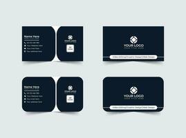 Double-sided modern business card illustration. Simple business card, modern design template.Stationery, print design.Creative and clean visiting card. vector