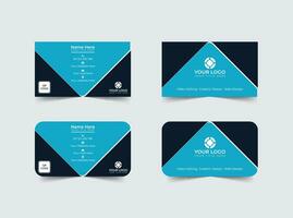 Double-sided modern business card illustration. Simple business card, modern design template.Stationery, print design.Creative and clean visiting card. vector