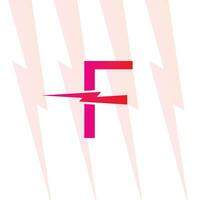 F letter logo with the Electrical sign, electricity logo, power energy logo, and icon vector