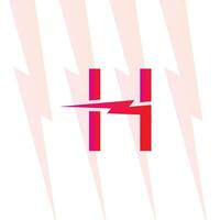 H letter logo with the Electrical sign, electricity logo, power energy logo, and icon vector