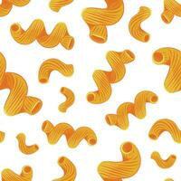 Seamless Pattern with different types of pasta.  Seamless pattern with pasta. Food Pattern. Pasta Background. Food Background. Kitchen vibrant design. Colorful vector illustration