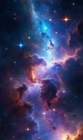 a space filled with lots of stars and nebulas, colorful nebula background, colorful nebulas. ai generative photo