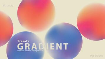 Trendy gradient background with vibrant colors and circle vector