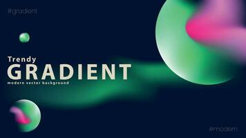 Trendy gradient background with vibrant colors and circle vector