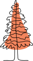 pino alberi continuo linea a mano libera disegno png