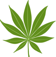 Simplicity cannabis leaf freehand drawing png