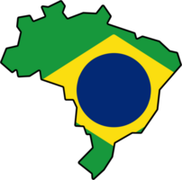 dessin de Brésil drapeau carte. png