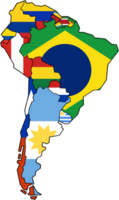 desenhando do sul América bandeira mapa. png