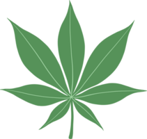 Simplicity cannabis leaf freehand drawing png