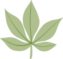 Simplicity cannabis leaf freehand drawing png