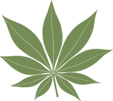 Simplicity cannabis leaf freehand drawing png