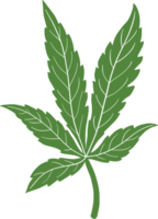 dessin à main levée feuille de cannabis simplicité png