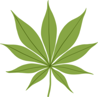 simplicidad hoja de cannabis dibujo a mano alzada png