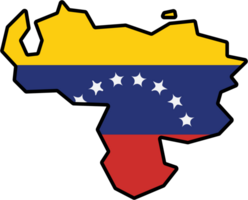 Zeichnung von Venezuela Flagge Karte. png