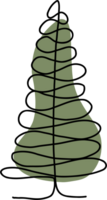 pino alberi continuo linea a mano libera disegno png