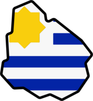 dessin de Uruguay drapeau carte. png